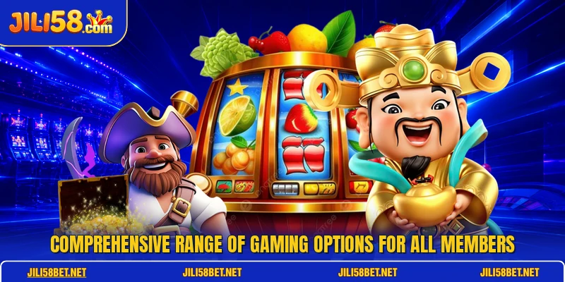 Comprehensive range of gaming options for all members