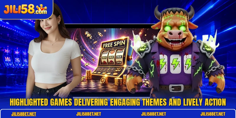 Highlighted games delivering engaging themes and lively action
