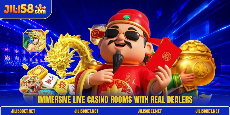 Immersive live casino rooms with real dealers