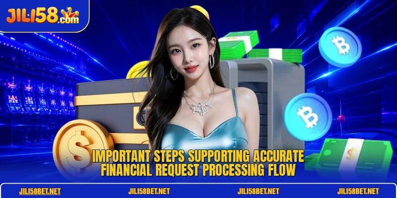 Important steps supporting accurate financial request processing flow
