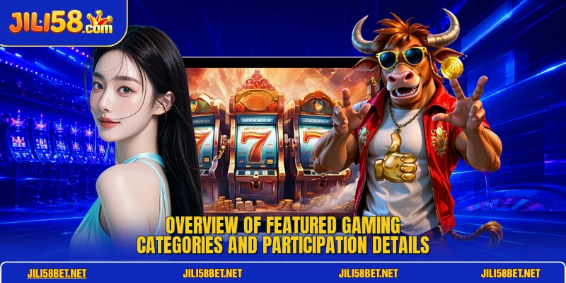 Overview of featured gaming categories and participation details